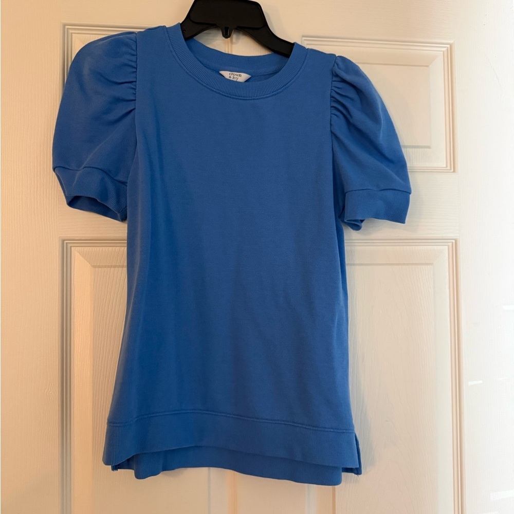 Crown & Ivy Light Blue Knit Top